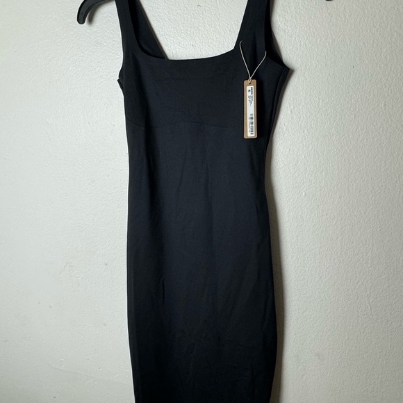 SKIMS BODY LONG SLIP DRESS SL-MAX-4112 ONYX BLACK SZ SMALL - Picture 7 of 15